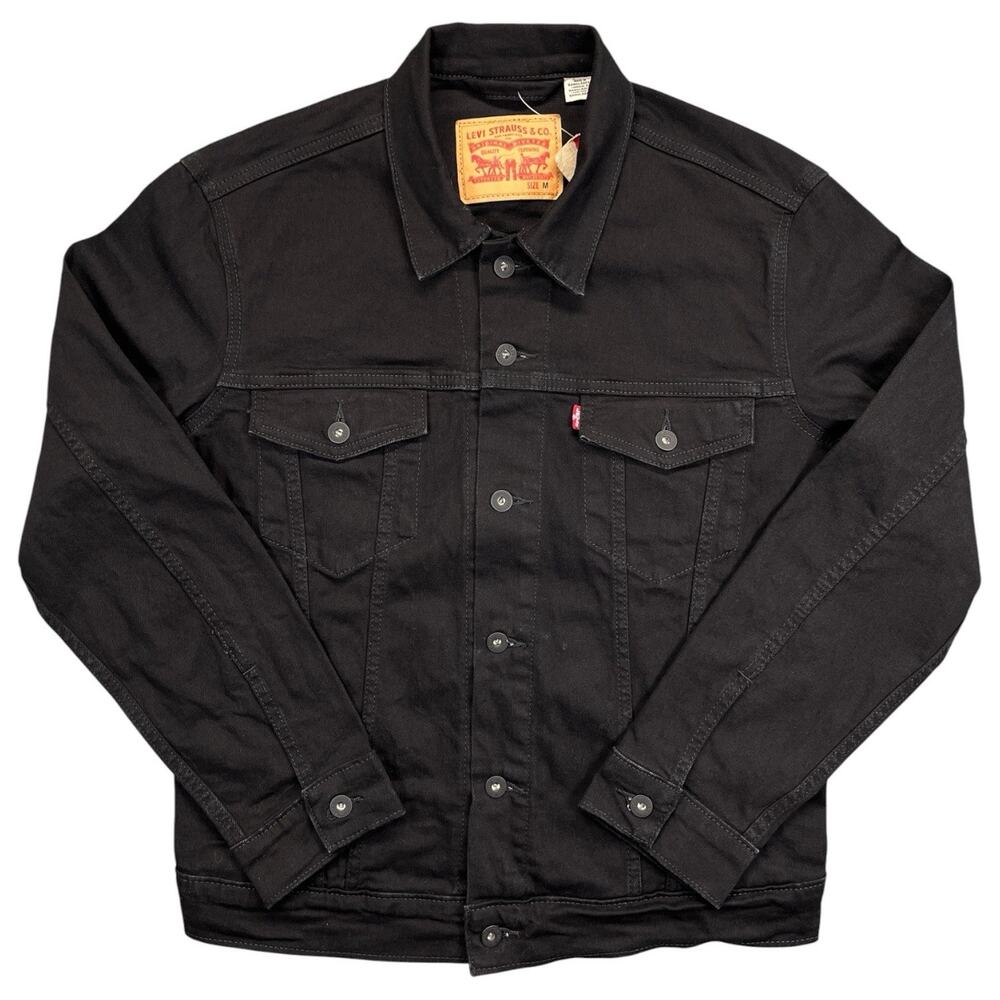 Levi’s Men’s Black Denim Trucker Jacket Size M NWT